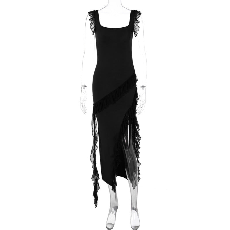 ElegantAllure™ Female Summer Fashionable Stringy Selvedge Stitching Temperament Dress