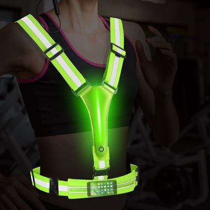 GlowGuard Rechargeable Night Running And Cycling Reflective Vest