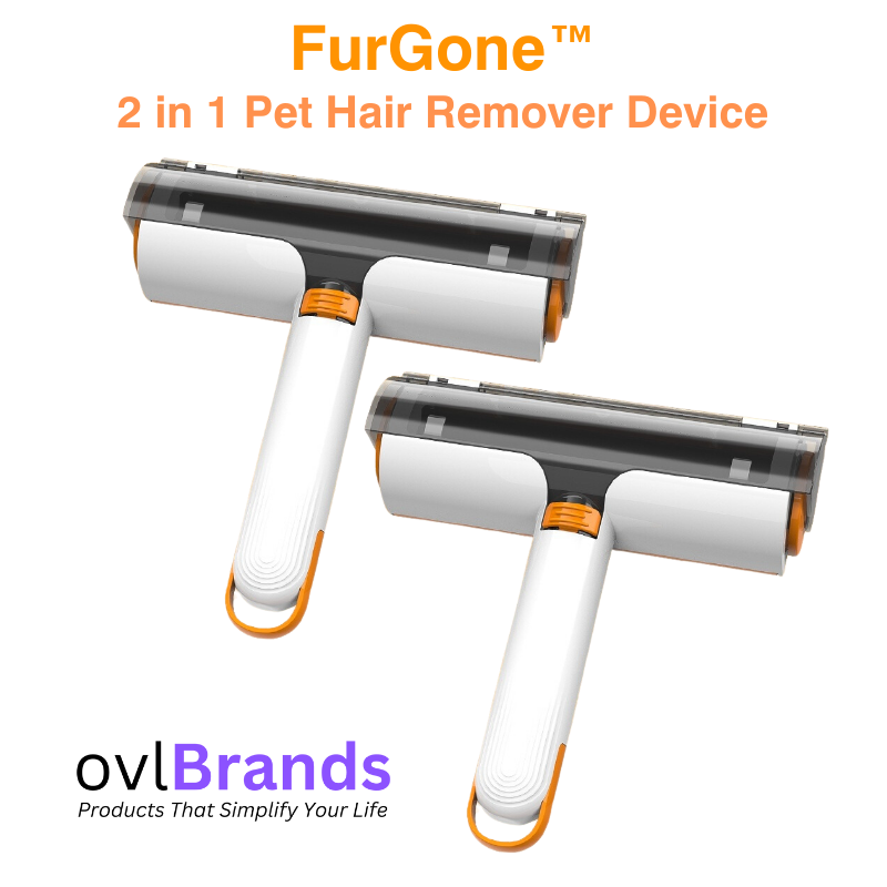 FurGone™ 2 In 1 Pet Hair Removal Roller Multifunctional Portable Washable Hair Removal Brush Pet Supplies